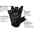 thumbnail image 4 of Steel Sweat Adjustable Wrist Closure Real Leather Weight Lifting Gloves Unisex Black, S, 4 of 10