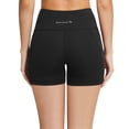 thumbnail image 5 of BALEAF Women's 5" Active Wear High Waist Yoga Shorts with Side Pockets Black L, 5 of 7