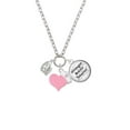 thumbnail image 2 of Delight Jewelry Silvertone 3-D Tiara - Light Pink Heart Nurse Strong Zoe Necklace, 2 of 4