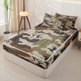 thumbnail image 2 of Homewish Wild Mallard Duck Zipper Twin Comforter Sets with Fitted Sheet and 2 Pillowcases,Rustic Green Brown Camo Zipper Bedding Set,Black Reversible,4 Pieces, 2 of 7
