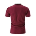 thumbnail image 6 of Yaoyar Mens Short Sleeves Zipper Shirts Casual Loose Tshirts Stand Collar V Neck Tops Polo Plain Cotton Tees with Pocket, 6 of 6