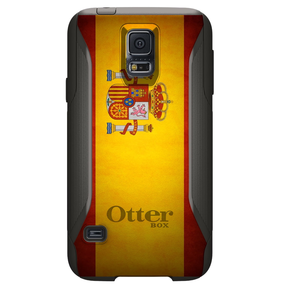 DistinctInk Custom Black OtterBox Commuter Series Case for Samsung Galaxy S5...