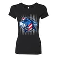 thumbnail image 2 of Wild Bobby Great White Shark USA Since 1776 Women Slim Fit Junior Tee, 2 of 6