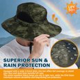 thumbnail image 4 of EINSKEY Camo Boonie Hat, Wide Brim Bucket Hat Sun Protection, Camouflage Safari Hat Green, 4 of 9