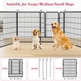 thumbnail image 3 of Jhsomdr Dog Playpen 24 Panels 40" Height Pet Dog Fence Metal Outdoor Dog Exercise Pen with Doors, 3 of 7