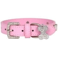 thumbnail image 1 of Stylish Rhinestone Bone Design Pet Collar with Secure Buckle for Dogs and Cats Comfortable Adjustable Leash Training Accessory, 1 of 4