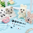thumbnail image 4 of 140Pcs Resin Safety Eyes 7 Size Black White Wiggle Eyes Craft Eyes Crochet Eyes Kawaii Eyes Mushroom Shape Sew on Eyes, 4 of 5