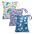 thumbnail image 1 of Wet Dry Bags 3 Pack, Waterproof Reusable Travel Bags for Swimsuits, Baby Cloth Diapers, Beach, Pool, Gym Bag & Wet Clothes with 2 Pockets L-BWG, 1 of 5