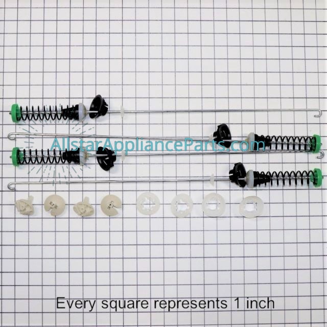whirlpool washer suspension rod kit, gray