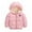 Pink Logo, variant on Boys Girls Kid Winter Thick Jacket Warm Zipper Hooded Windproof Coat Cute Outwear,2-6T