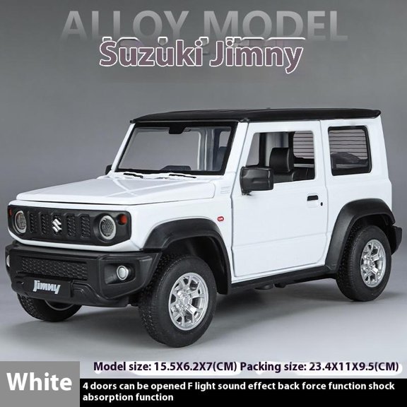 /24 Suzuki Jimny SUV Alloy Off Road Diecast Model Pull Back Children Toy Kids Gift Birthday Present For Boyfriend