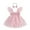 Pink, variant on Riecok Baby Girl Summer Princess Romper Dress Headband Set Flutter Sleeve Sequin Smocked Ruffles 0-18 Months Blue 3 M