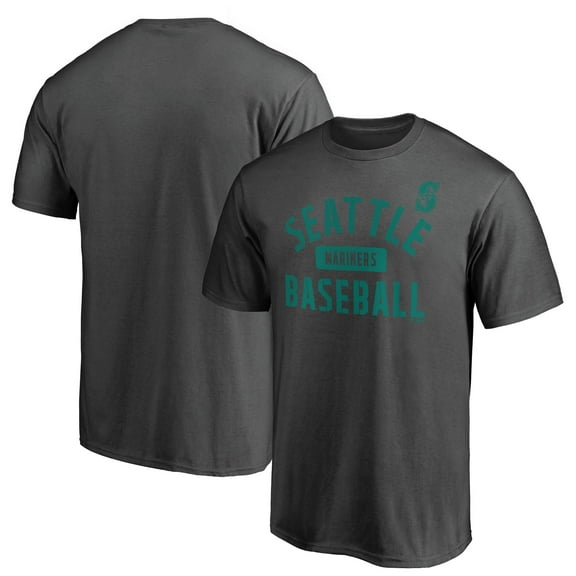 Men's Charcoal Seattle Mariners Iconic Primary Pill T-Shirt