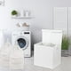 thumbnail image 4 of Cesto para ropa sucia Simple Houseware doble con tapa, color blanco, 4 of 5