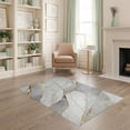thumbnail image 2 of ODIKA 4'x6' Abstract Marble With Modern Interlocking Veins And Minimalist Accents Washable Area Rug None for Dorm Room, Small Living Stain Resistant Low Profile, Easy Care, 2 of 7
