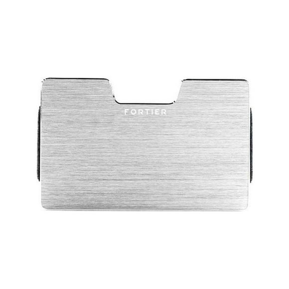 Fortier Tarjetero Minimalista Premium Protección Rfid Clásico Plata