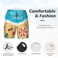 thumbnail image 3 of Sikiie Hello Summer1 Print Men's Double Layer Swimming Trunks, Adjustable Waistband and Pockets Sports Swimming Trunks, Beach Swimwear-X-Large, 3 of 6