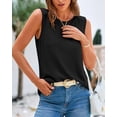 thumbnail image 2 of BTFBM Sleeveless Sweater Tops for Women Crew Neck Lightweight Casual Loose Tank Summer Outfits Fashion Clothing, 2 of 7