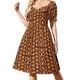 thumbnail image 1 of Patrón de pasta en vestido de manga corta granate vestidos de ceremonia vestidos de mujer verano 2025, 1 of 6