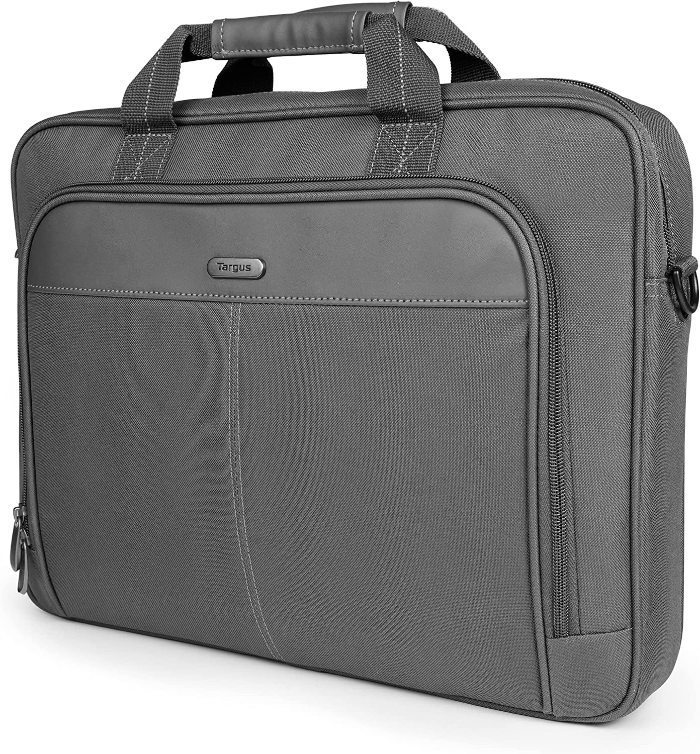 Targus Laptop Bag — Gray 15.6" Classic Slim Briefcase Messenger Bag