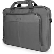 Targus Laptop Bag — Gray 15.6" Classic Slim Briefcase Messenger Bag, Spacious, Ergonomic, Foam Padded Laptop Case for Devices Up To 16" (TCT027US)