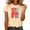 1-Apricot, variant on Women's Retro Big Jesus Fan Letter Graphic Short Sleeve T-Shirt Religious Inspirational Daily Tees Tops