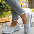 thumbnail image 6 of IEMIEMIEM Women's Loafer Shoes Mesh Non Slip Slip On Casual Ballet Flat Nurse Walking Sneakers Knit Round Toe Casual Memory Foam Orthopedic Shoes Gray 5.5 Wide, 6 of 8