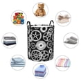 thumbnail image 4 of Fotbe Metallic Gears Cesto de Ropa con Asas, Cesto Impermeable de Gran Capacidad, Bolsa de Lavado para Dormitorio, Cesto de Ropa con Ruedas y Asas-Small, 4 of 6