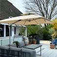 thumbnail image 4 of PURPLE LEAF 9FT Deluxe Square Patio Umbrella, Large Offset Cantilever Umbrella with 360° Rotation, Beige, 4 of 11