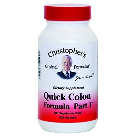 485mg 100 Capsules - Christopher's Quick Colon Part 1 - 485 mg - 100 Vegetarian Capsules