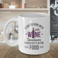 thumbnail image 3 of I Love To Cook With Wine. Funny Sayings Coffee & Tea Gift Mug & Cooking Gifts For A Wine Drinker & Lover Chef Who Cooks With Sauvignon Blanc, Chardonnay, Cabernet, Merlot & Pinot Noir (15oz), 3 of 4