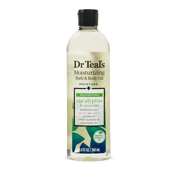 Dr Teal's Moisturizing Bath & Body Oil, Eucalyptus & Spearmint , 8.8 fl