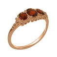 thumbnail image 1 of LBG British Made 10k Rose Gold Ring with Natural Garnet Womens Engagement Ring - 33 size options - Size 7.25, 1 of 6