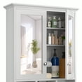 thumbnail image 6 of VEIKOUS Bathroom Medicine Cabinet Wall-Mount Storage with 2 Adjustable Shelves and 2 Mirror Door , White, 6 of 14