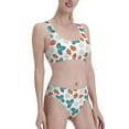 thumbnail image 2 of Fotbe Floral Strawberr Women's High Waisted Bikini Tankini Sets Two Piece Bathing Suits High Cut Scoop Neck Swimsuit-Medium, 2 of 8