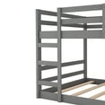 thumbnail image 6 of Holaki Twin Size Wood Bunk Bed with Safety Guardrails for Kids, Grey, 6 of 7