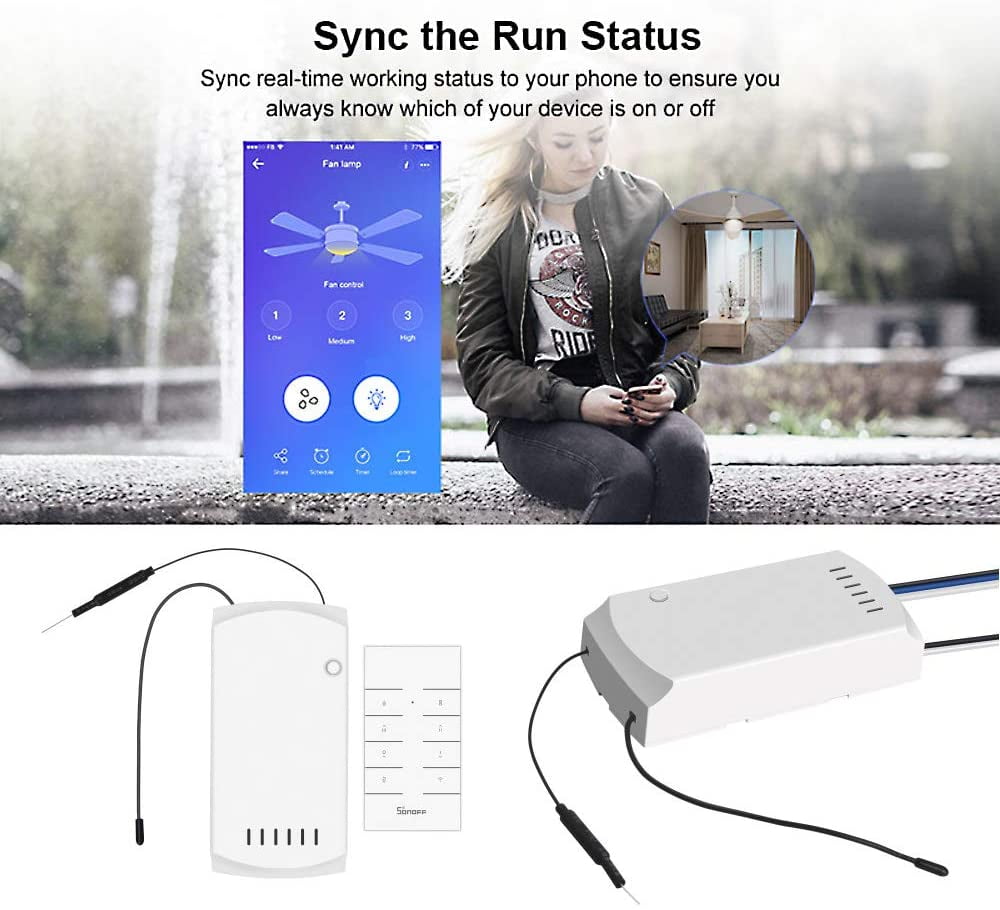 SONOFF WiFi Smart Fan Switch Ceiling 