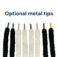 thumbnail image 4 of Strings Shoelaces Fuzzy Wezzy Soft 1 inch Wide 45 Long Optional Metal Tips (MPN:45" Black Metal tips Yellow;), 4 of 4
