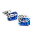 thumbnail image 1 of Gemelos Zulema de Cobre Cristal Rectángulo para Boda Novio, 1 of 7