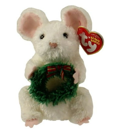 TY Beanie Baby - GARLANDS the Christmas Mouse (6" Plush) (BONUS 1 FUN CHOPS)