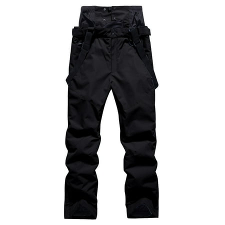 XuJwPNcy Women s and Men s Outdoor Warm Windproof Waterproof Hiking Snow Ski Pants Winter Snowboard with Detachable Suspenders Womens Clothes