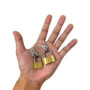 4 Pcs Small Metal Padlock 20mm-25mm Mini Brass Lock With Different Keys