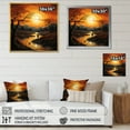thumbnail image 4 of Designart "Countryside Sunset horizon An I" Landscapes Floater Framed Canvas Wall Art, 4 of 7
