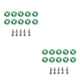 thumbnail image 3 of Sidaley Juego de arandelas de tornillos para coche de 10 piezas, juego surtido de arandelas decorativas, accesorios modificados para Verde 2piezas, 3 of 6