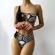 thumbnail image 3 of Gibobby Conjunto de traje de baño de bikini Conjunto de traje de baño dividido para mujer Bikini Sexy Ropa de playa Traje de baño Patchwork Vendaje Traje(Negro,M), 3 of 4