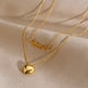 thumbnail image 1 of SIPENGEL 316 Acero inoxidable Color oro gargantilla collar para mujer pareja romántica amor corazón colgante collar boda joyería Tan Jianjun unisex, 1 of 2