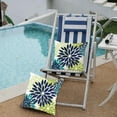 thumbnail image 4 of Navy Blue Flower Pillow Covers 18x18 Inch Set of 2 White Gray Colored Throw Pillows Outdoor Waterproof Decor for Living Room Sofa Patio Funiture Garden Floral Polyester Pillow Covers 002P, 4 of 6