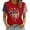 c-194Red50, variant on Women T-Shirts Elegant Anniversary Loose Fit Printed T Shirt Everyday Soft Stylish Graphic O-Neck 1776-2026 Celebrate America's 250th Anniversary Comfort Tops