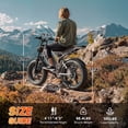 thumbnail image 4 of TST Electric Bike for Adults, 750W Peak 1500W Motor, 20"x4" Fat Tire, E Mountain Bike, 48V/15AH UL2849, 4 of 8