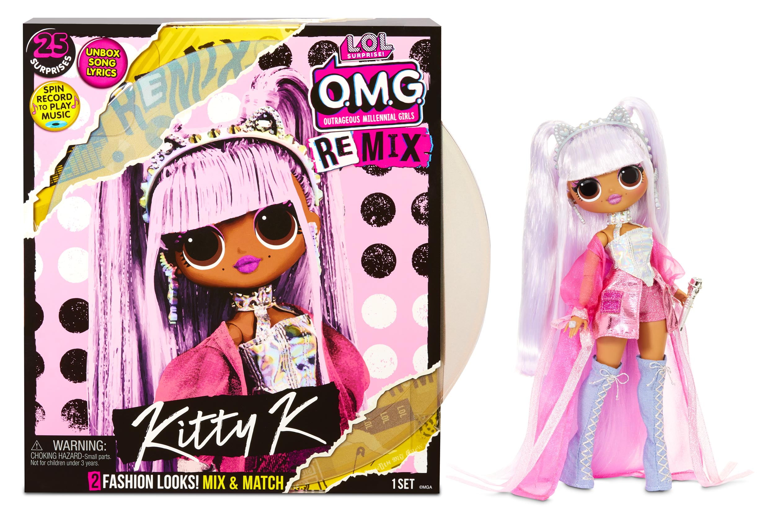 NEW LOL-OMG-Styling Head With Fashion Doll-African American 50 SURPRISES 